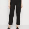 Anna Field Linen Mix - Pantalones - Black