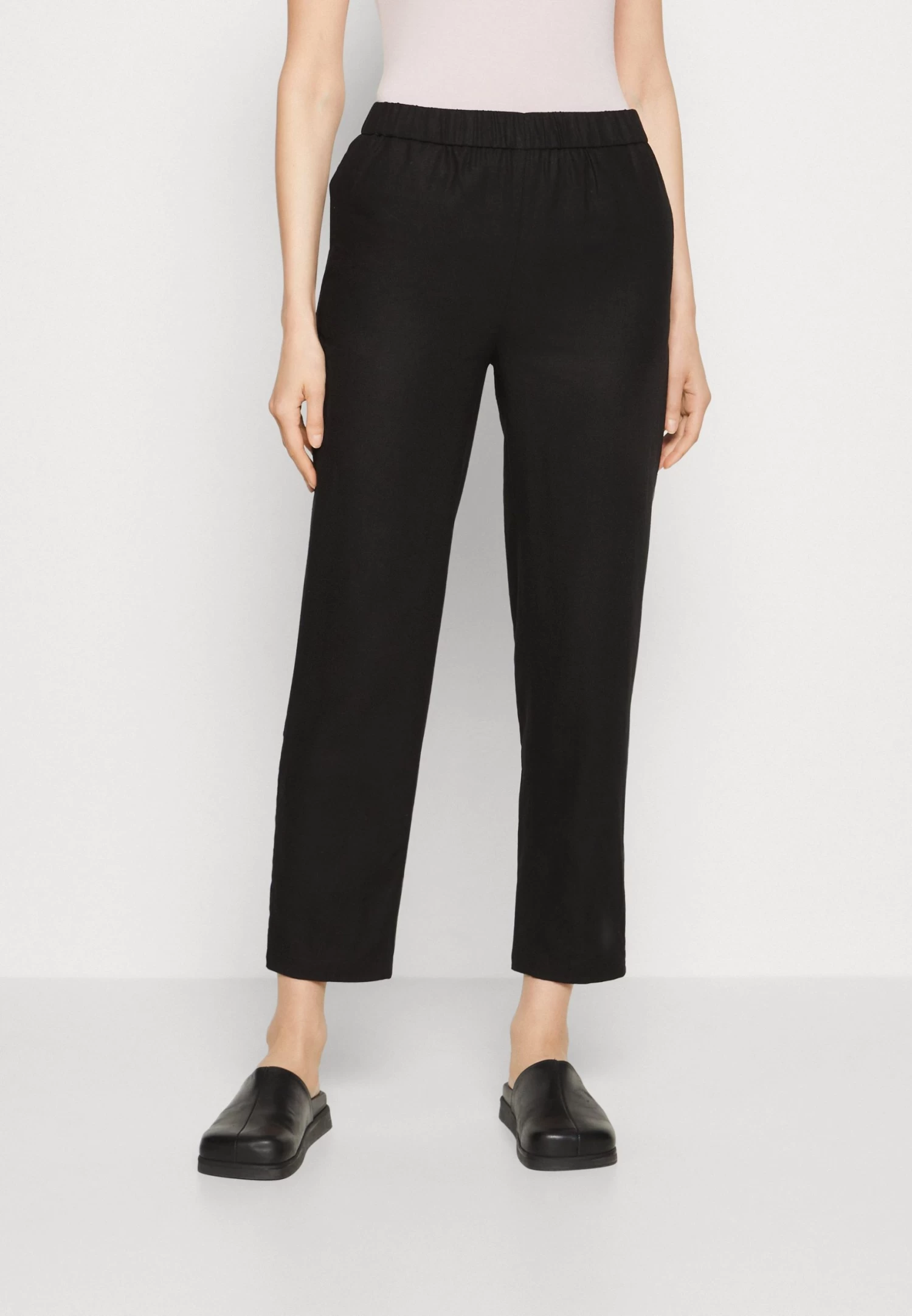 Anna Field Linen Mix - Pantalones - Black 3 Anna Field Linen Mix - Pantalones - Black