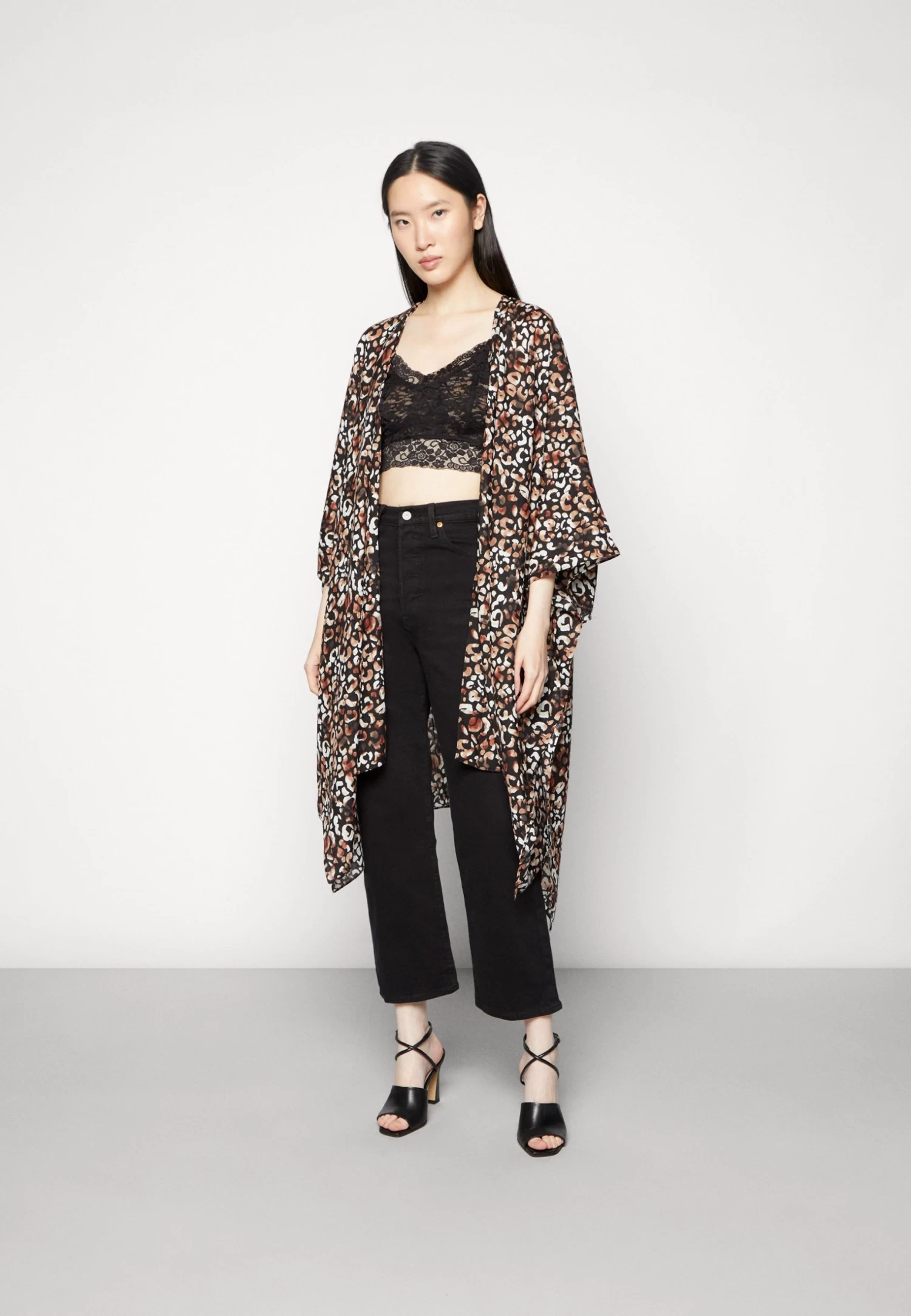 Anna Field Poncho - Brown/Black 3 Anna Field Poncho - Brown/Black