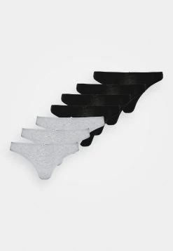 Anna Field Georgina 7Pp Thong Cotton - Tanga - Black/Grey -Anna Field 068371459ed841fe8798526863dbf5cb
