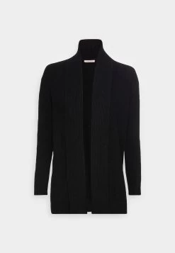 Anna Field Ribbed Fold Collar - Chaqueta De Punto - Black