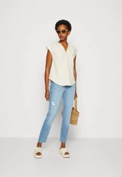 Anna Field Linen-Mix Shirt - Camiseta Estampada - Beige -Anna Field 0dbc0824f3e44658afb201665f468c04