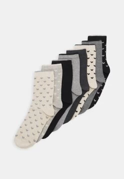 Anna Field Heart Ankle 8 Pack - Calcetines - Black/Grey