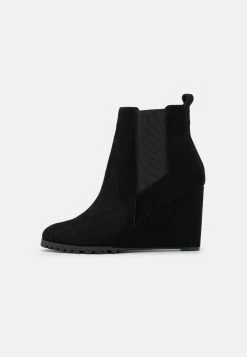 Anna Field Leather Winter Boot - Botines De Tacón - Black