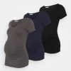 3 Pack - Camiseta Estampada - Black /Dark Grey/Dark Blue -Anna Field 29679c257fe941b2b6b2b1cdb4e7f000