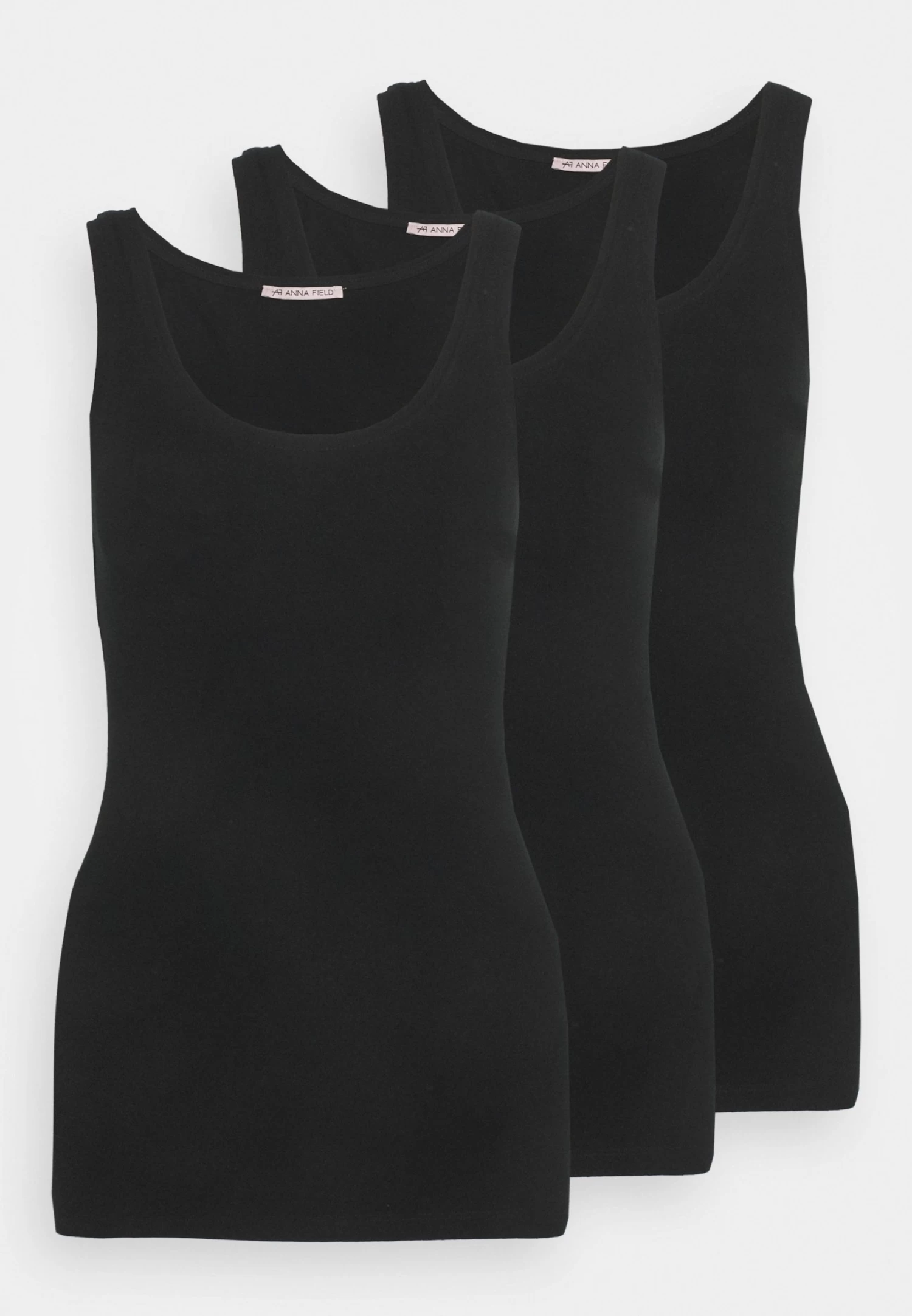 Anna Field Basic Tank 3Er Pack - Top - Black/Black/Black 3 Anna Field Basic Tank 3Er Pack - Top - Black/Black/Black