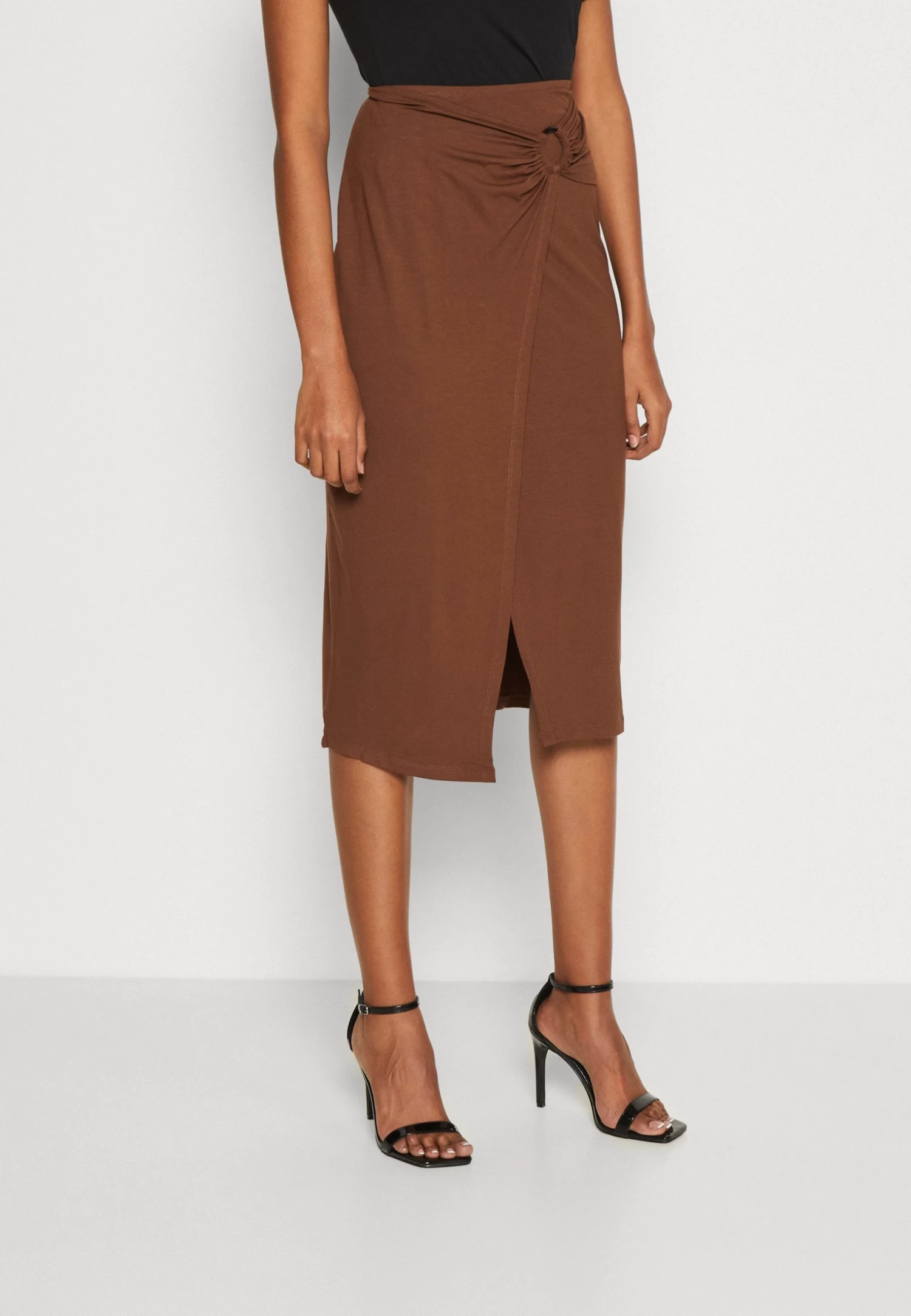 Anna Field Falda Cruzada - Dark Brown 3 Anna Field Falda Cruzada - Dark Brown