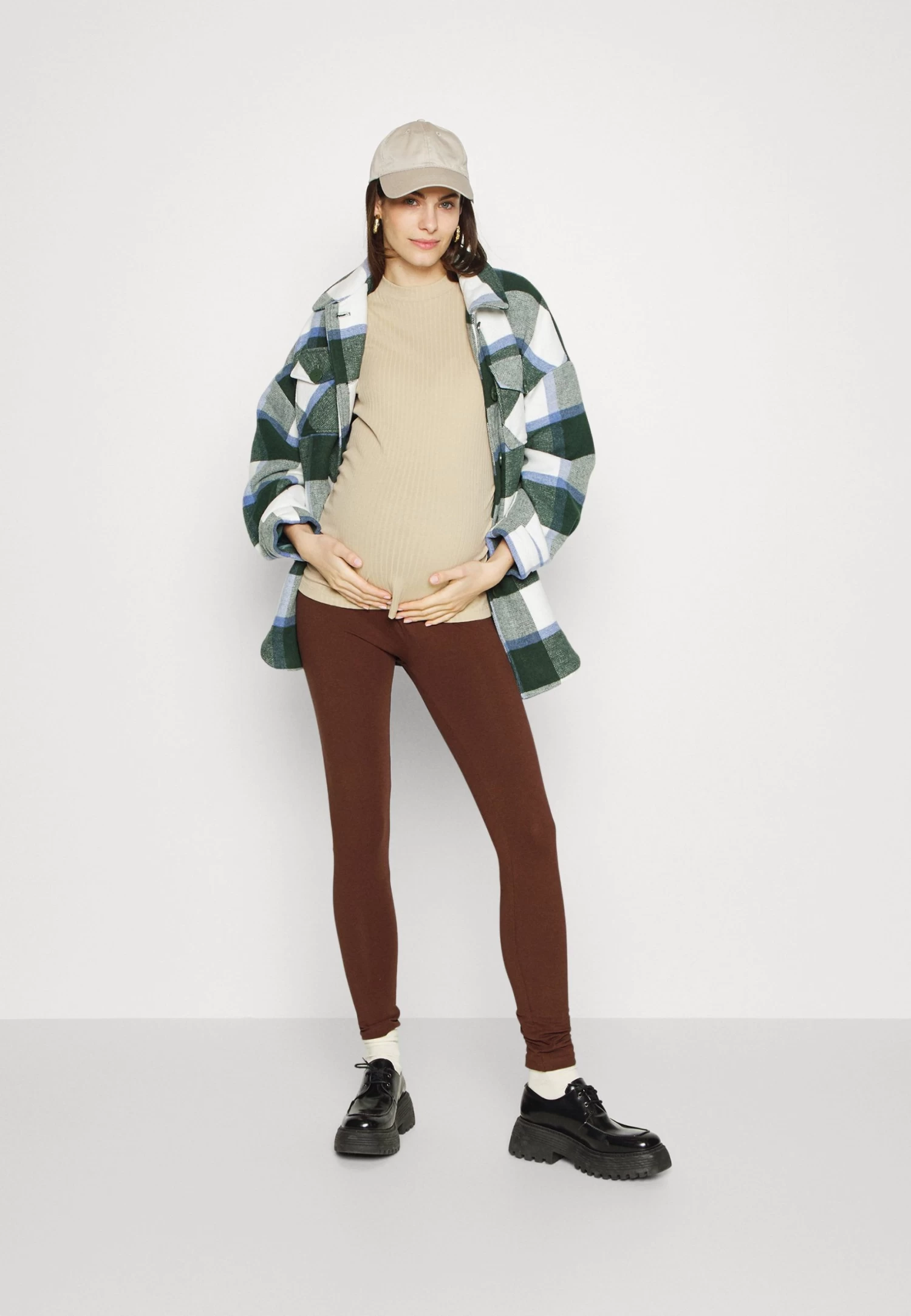 3 Pack - Leggings - Black/Brown/Off-White 3 3 Pack - Leggings - Black/Brown/Off-White