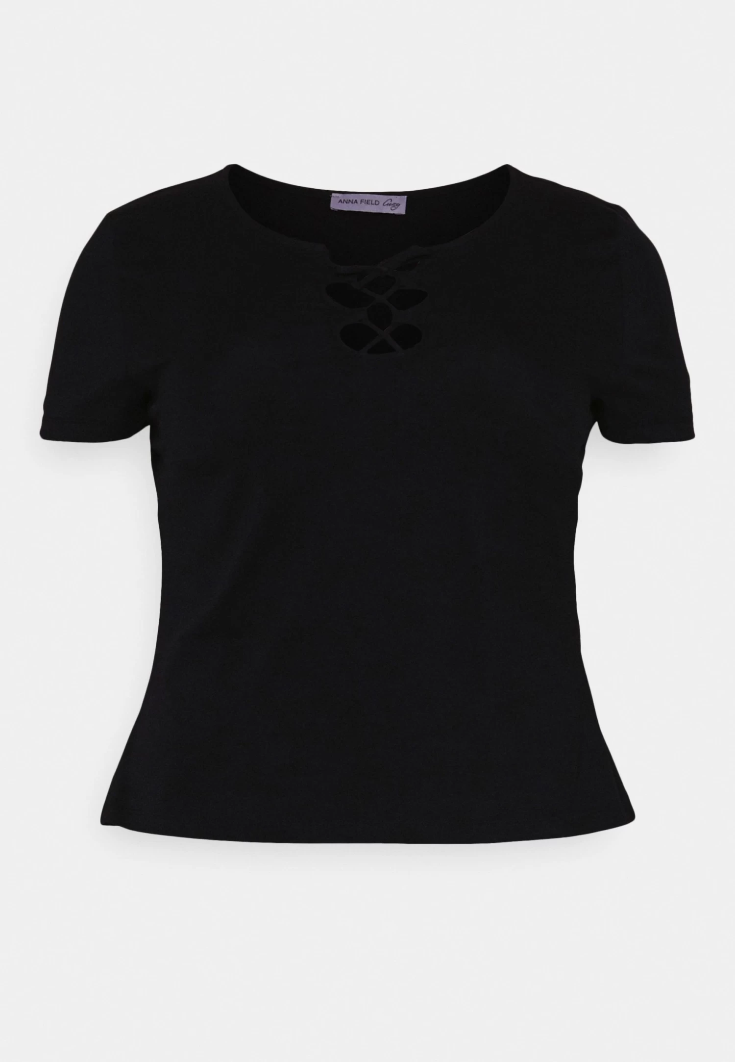 Curvy Front Lace - Camiseta Básica -Black 6 Curvy Front Lace - Camiseta Básica -Black - Imagen 4