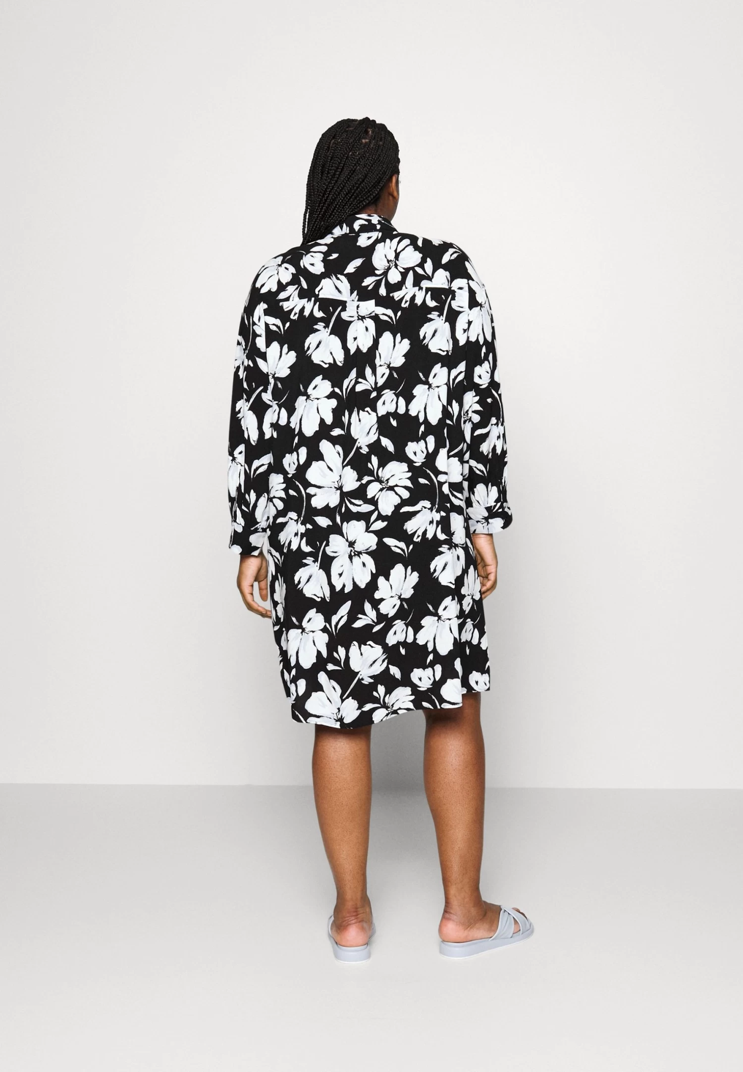 Vestido Camisero -Black/White 5 Vestido Camisero -Black/White - Imagen 3