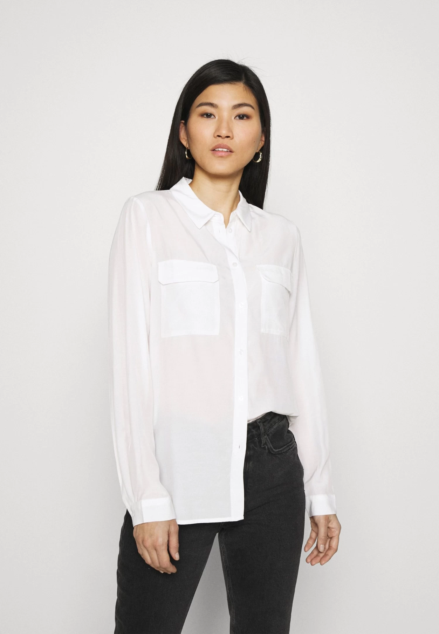 Anna Field Basic Blouse With Front Pockets - Camisa - Offwhite 3 Anna Field Basic Blouse With Front Pockets - Camisa - Offwhite