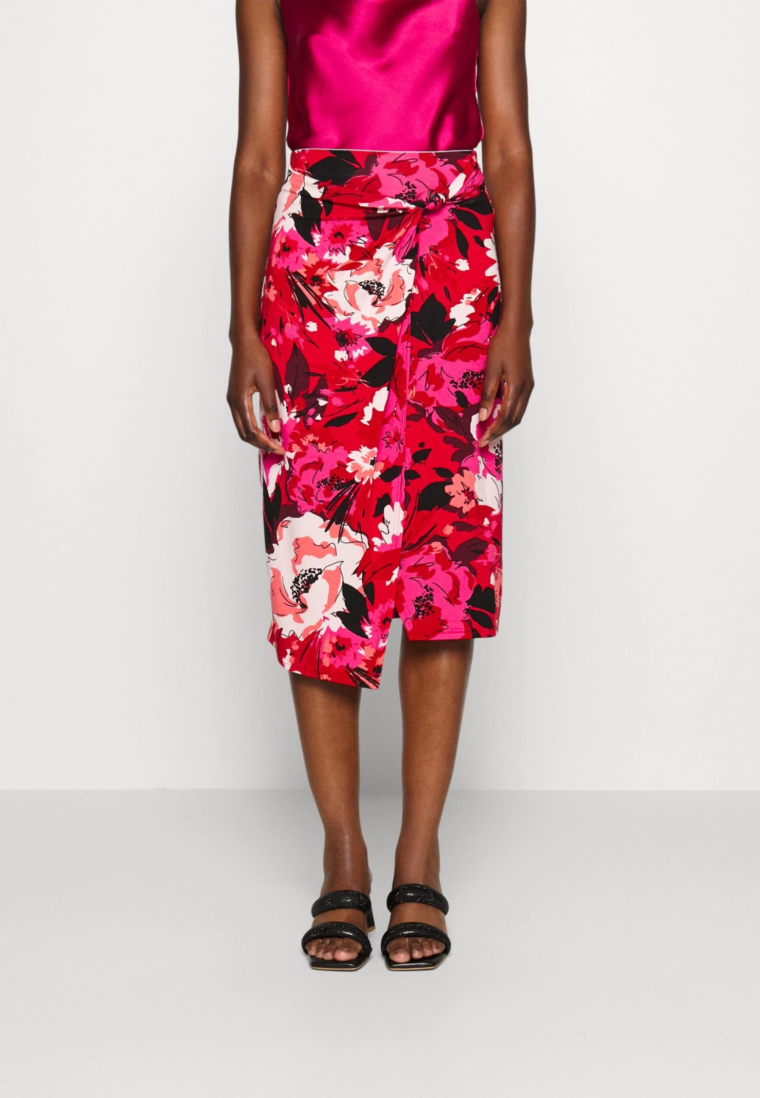 Anna Field Front Knot Midi Skirt - Falda De Tubo - Pink 3 Anna Field Front Knot Midi Skirt - Falda De Tubo - Pink