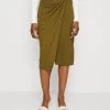 Anna Field Front Knot Midi Skirt - Falda De Tubo - Khaki 1 Anna Field Front Knot Midi Skirt - Falda De Tubo - Khaki -Anna Field 933a7b9984fc46649021338a1ef42a76