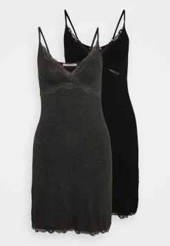 Anna Field 2 Pack - Camisón - Black/Grey 12 Anna Field 2 Pack - Camisón - Black/Grey -Anna Field 95083c6e947b46f8a7072c21314ba199