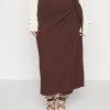 Curvy Textured Sarong Midi Skirt - Falda Cruzada - Brown 2 Curvy Textured Sarong Midi Skirt - Falda Cruzada - Brown -Anna Field 95c6d4373d704528821c7d350019a755