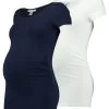 2 Pack - Camiseta Básica - White/Dark Blue 2 2 Pack - Camiseta Básica - White/Dark Blue -Anna Field 975689405d9b479b8c18f6ba0fa529b0