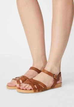 Leather - Sandalias - Cognac