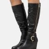Anna Field Botas De Cuña - Black