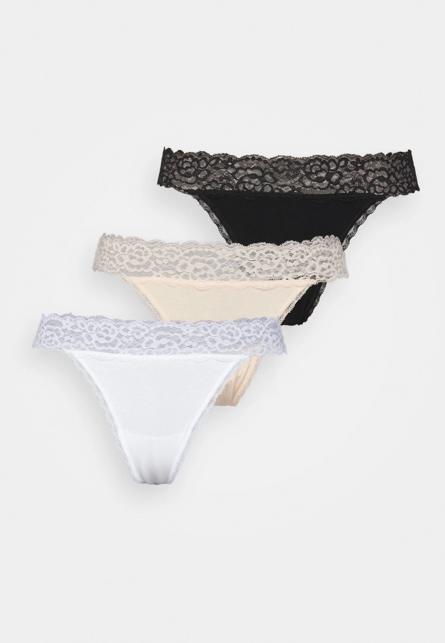 Anna Field 3 Pack - Tanga - Black/Beige/ 8 Anna Field 3 Pack - Tanga - Black/Beige/ - Imagen 6