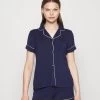 Anna Field Button Through Pj Set- Pijama - Blue/White