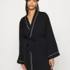Anna Field Amanda Satin Dressing Gown - Albornoz - Black