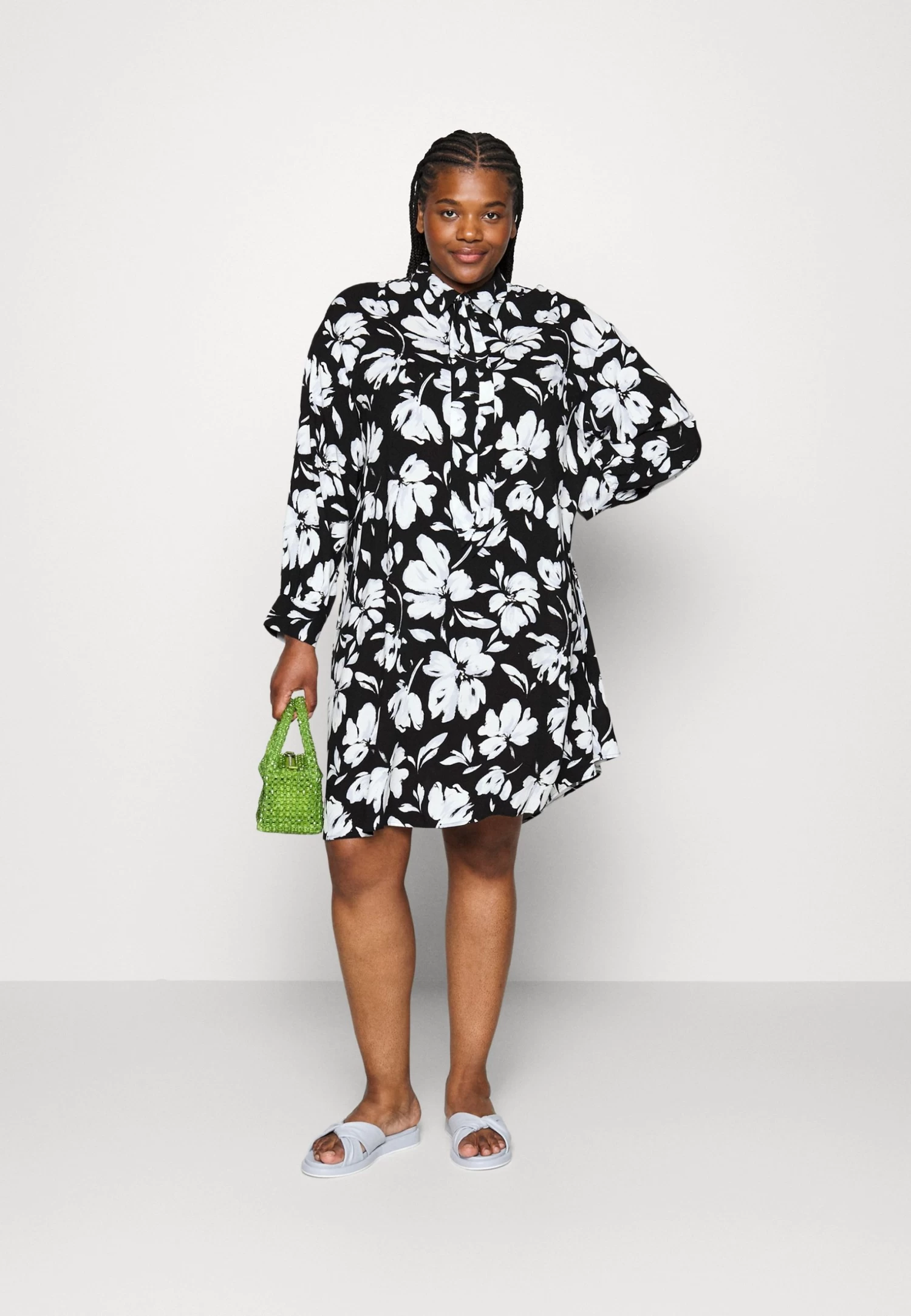 Vestido Camisero -Black/White 4 Vestido Camisero -Black/White - Imagen 2